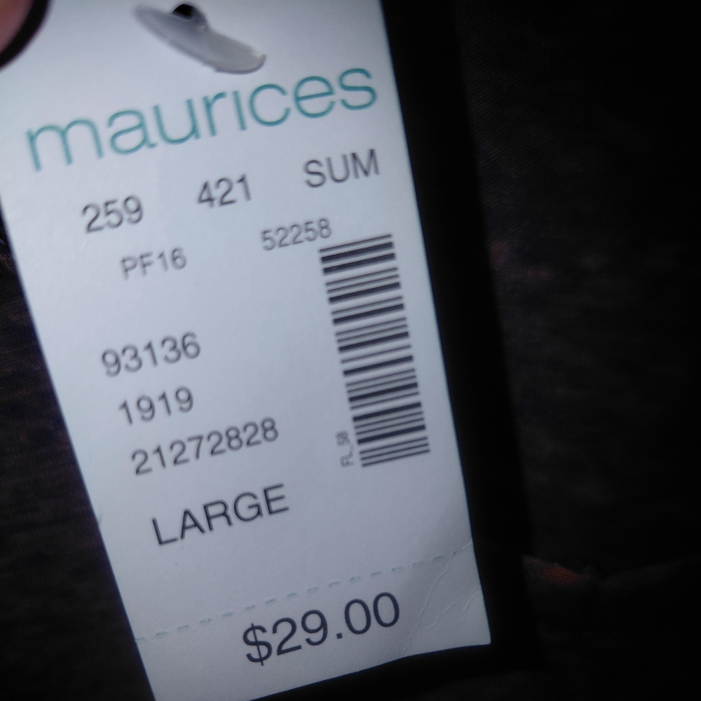 NWT SZ L Maurices Purple Cowboy Boots Graphic Country Music V-Neck Tee - Picture 3 of 9